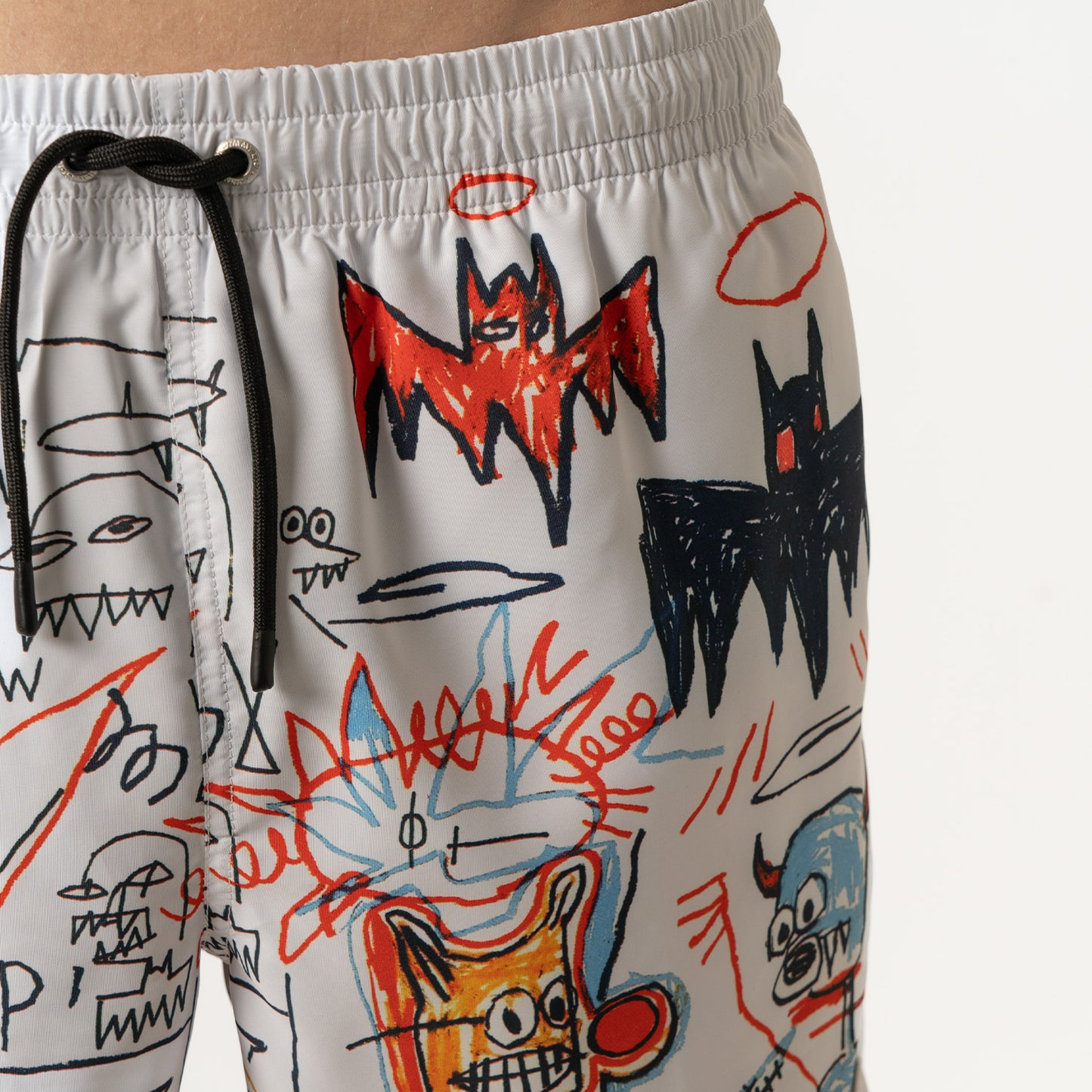 Basquiat Batman Swim Shorts - White (4)