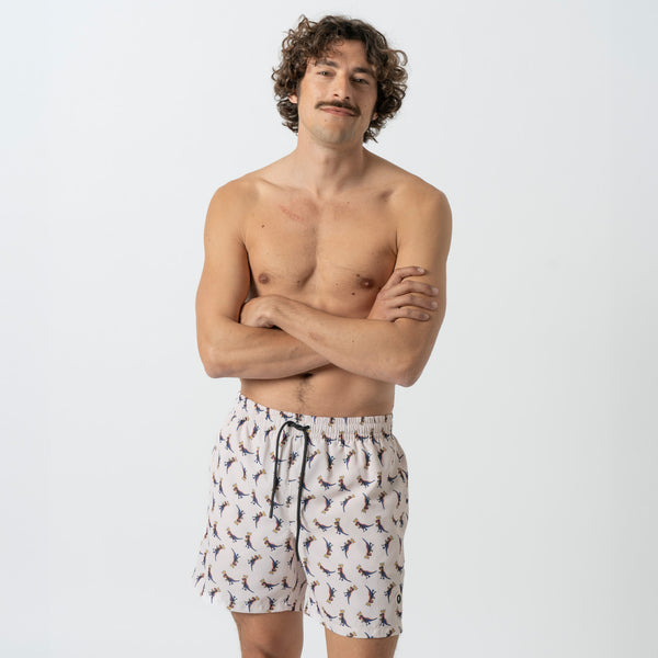 Basquiat Pez Dispenser Swim Shorts - Off White