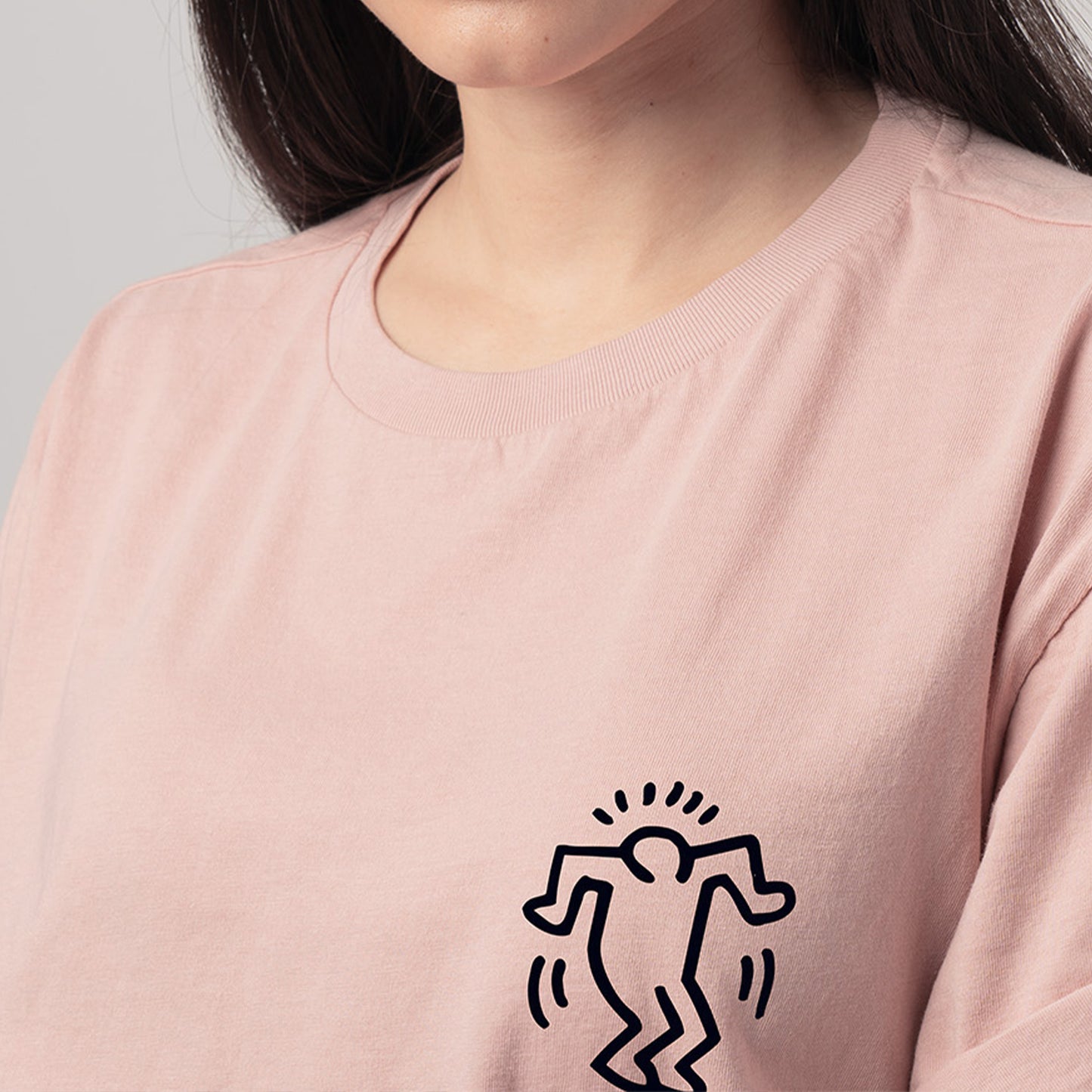 Keith Haring Heart Tee - Pink