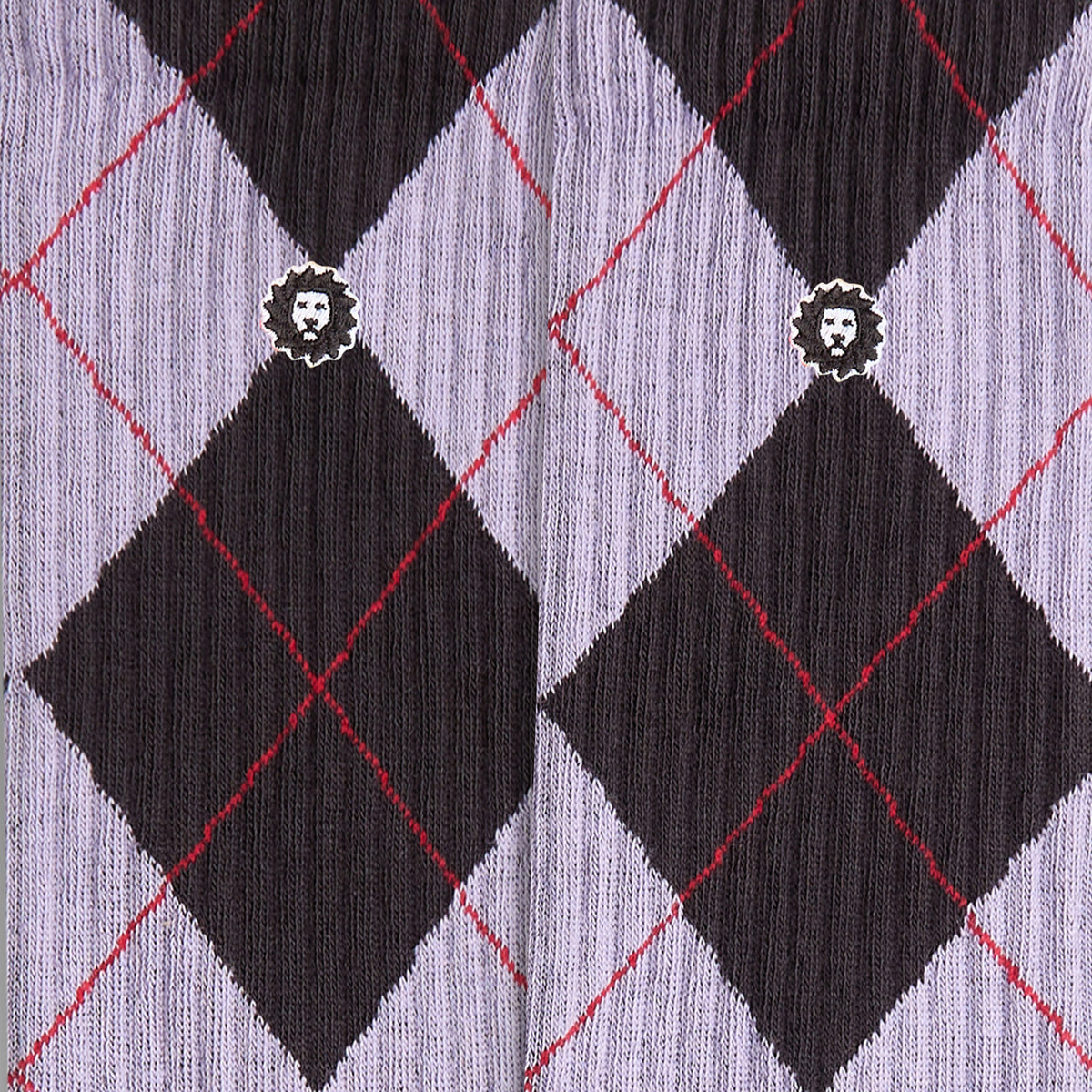 Athletic Argyle - Dark Grey, Purple