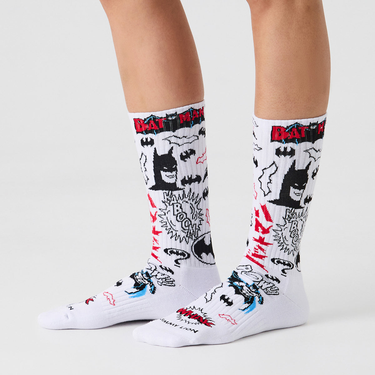 Athletic Batman Pattern - White