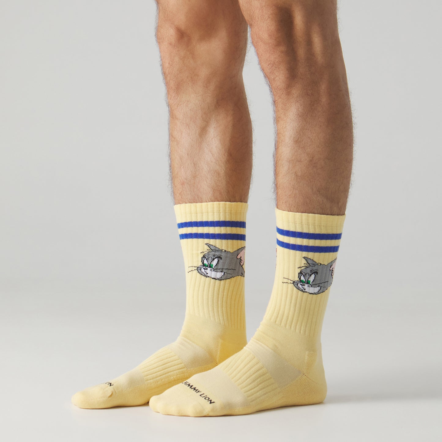 Athletic Tom and Jerry Heads Socks - Yellow