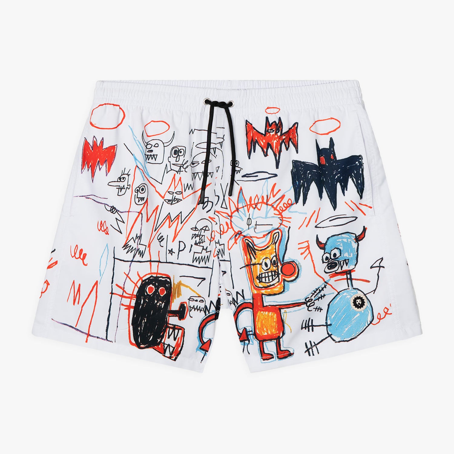Basquiat Batman Swim Shorts - White