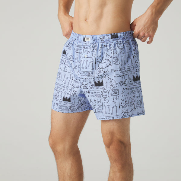 Basquiat Beat Bop Boxer Shorts - Light Blue
