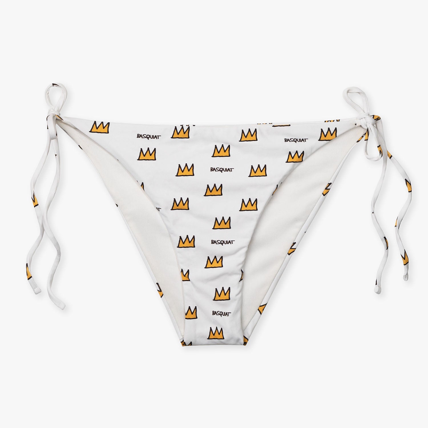 Basquiat Crown Bikini Bottom  - White