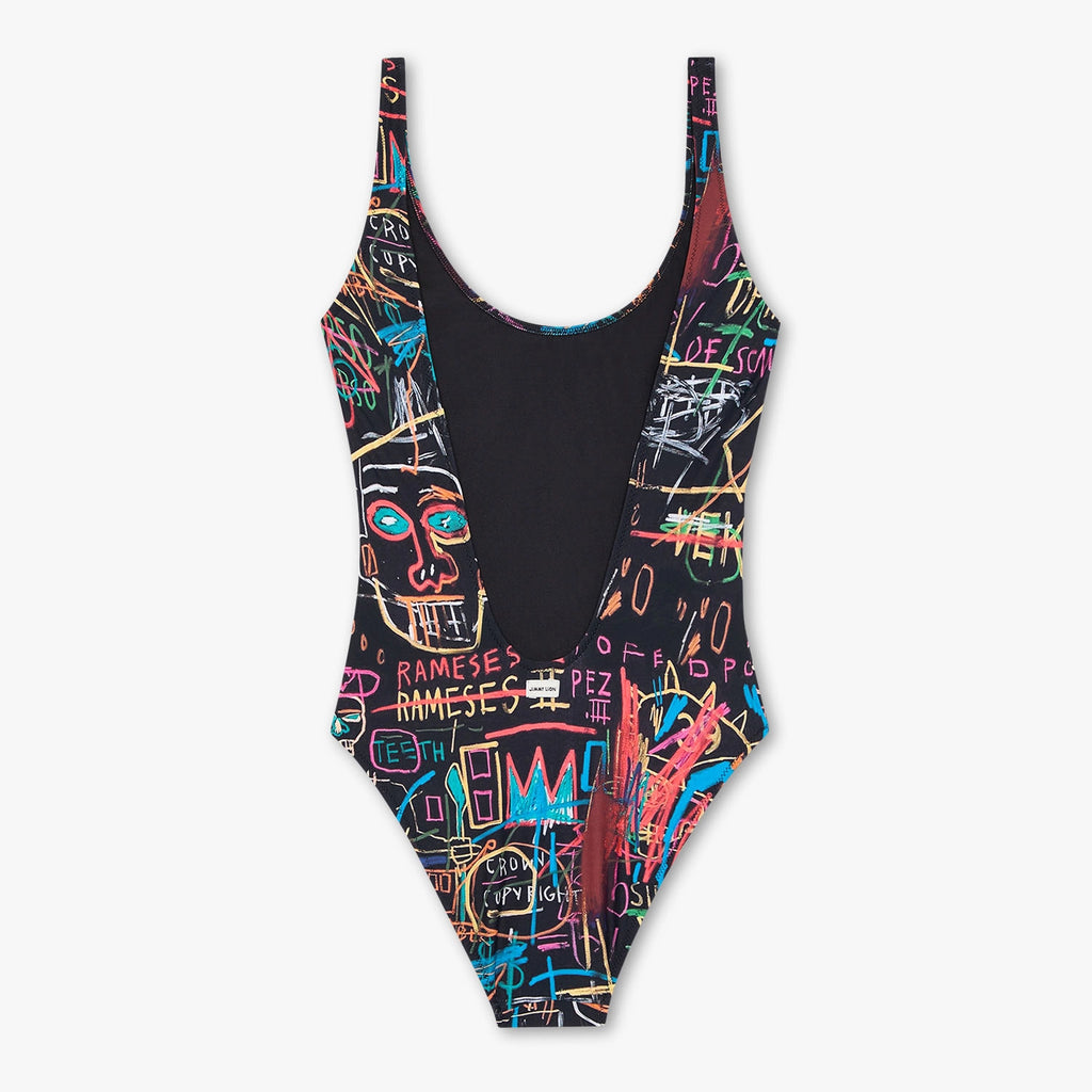 Basquiat Kings of Egypt Swimsuit - Black