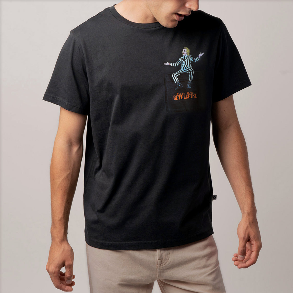 Beetlejuice Grave Pocket Tee - Black
