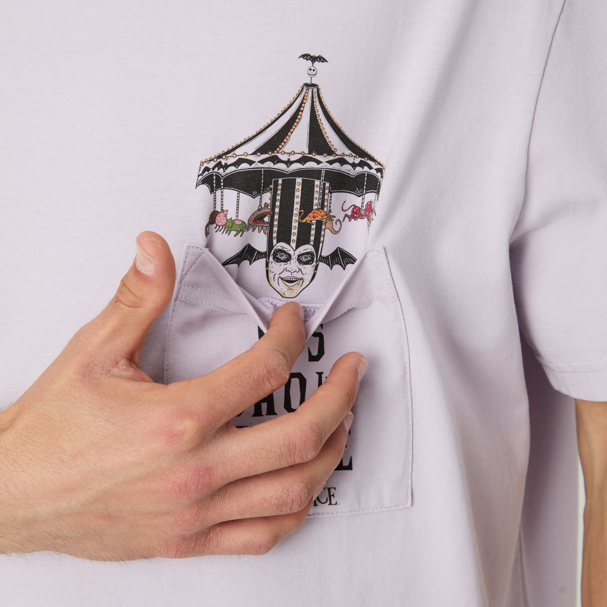 Beetlejuice It’s Show Time Pocket Tee - Purple