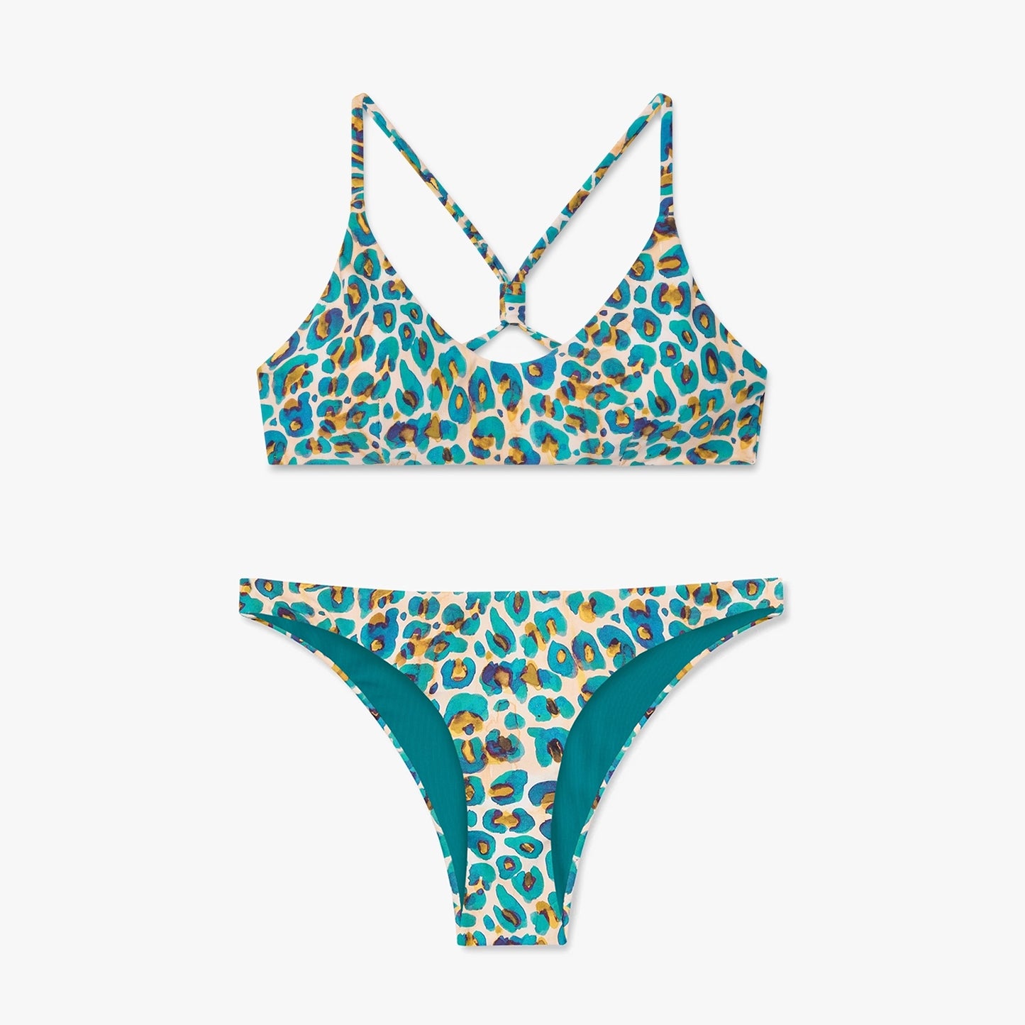 Leopard Print Scoop Top - Butter Yellow