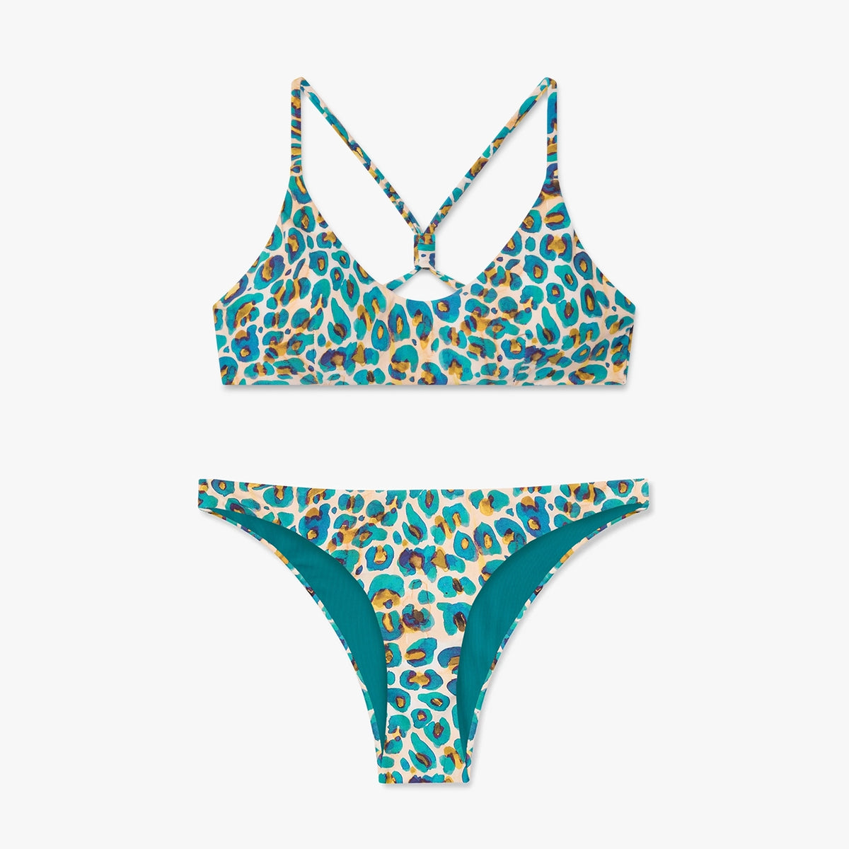 Leopard Print Scoop Top - Butter Yellow