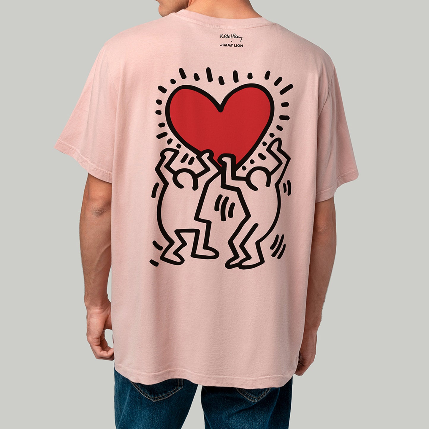 Keith Haring Heart Tee - Pink