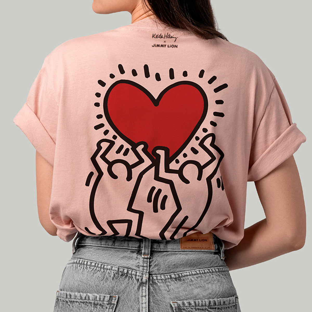 Keith Haring Heart Tee - Pink
