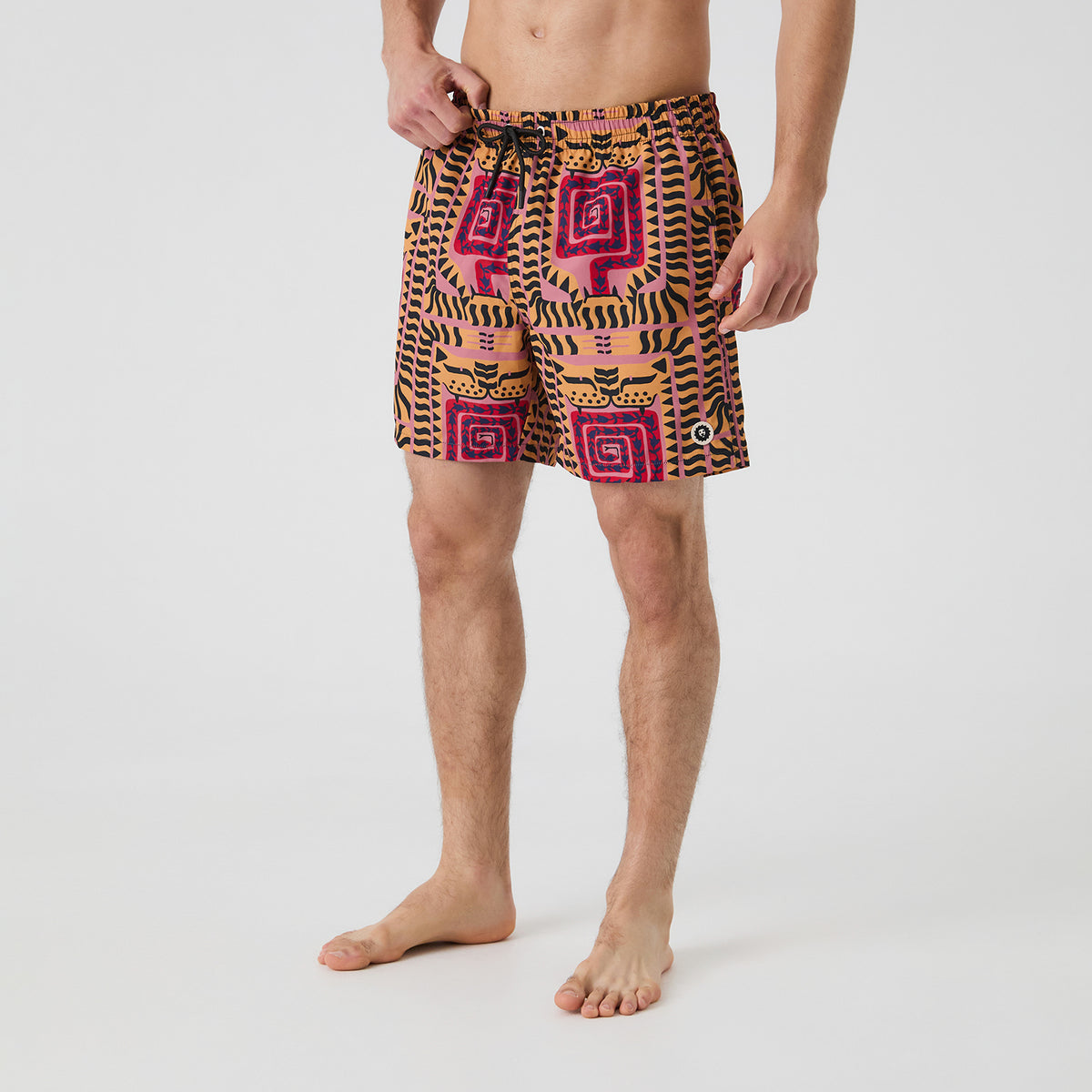 Joao Incerti Tigers Swim Shorts - Pink