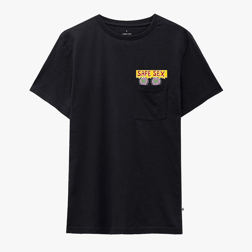 Keith Haring Safe Sex Pocket Tee - Black