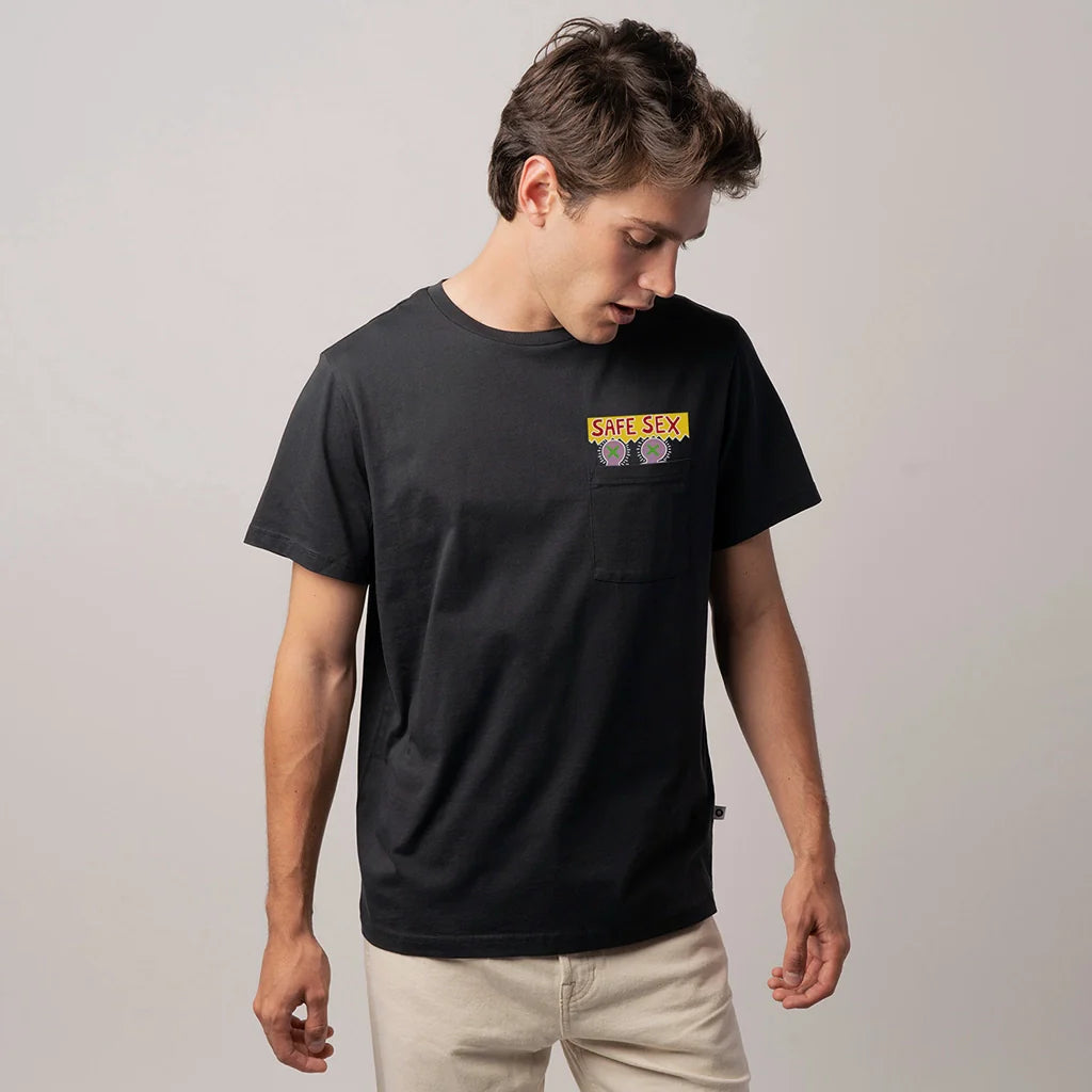 Safe Sex Pocket Tee - Black