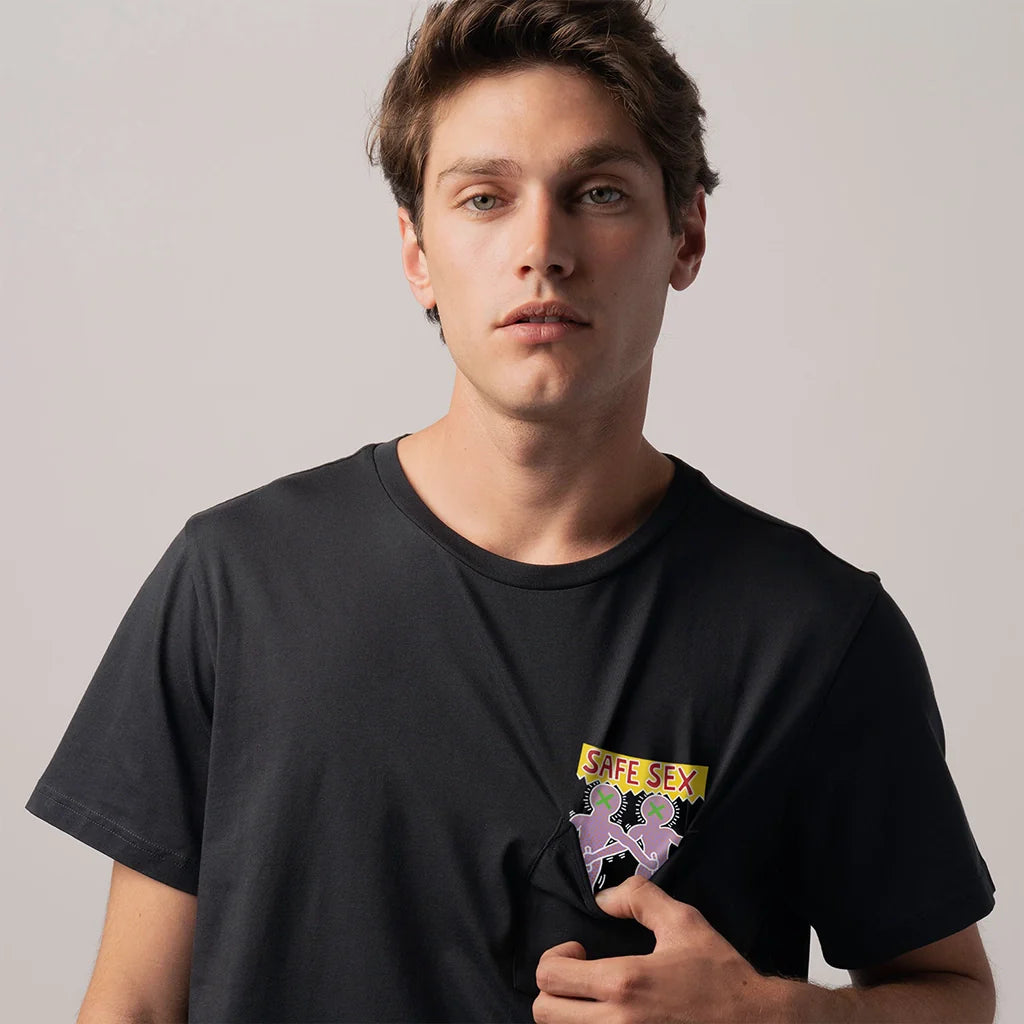 Safe Sex Pocket Tee - Black