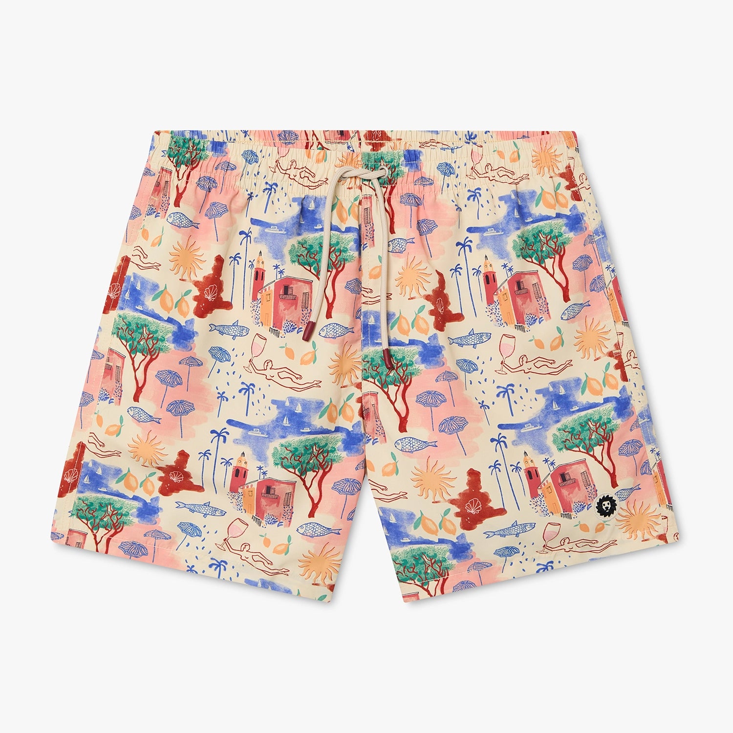 Golden Hour Swim Shorts - Cream White