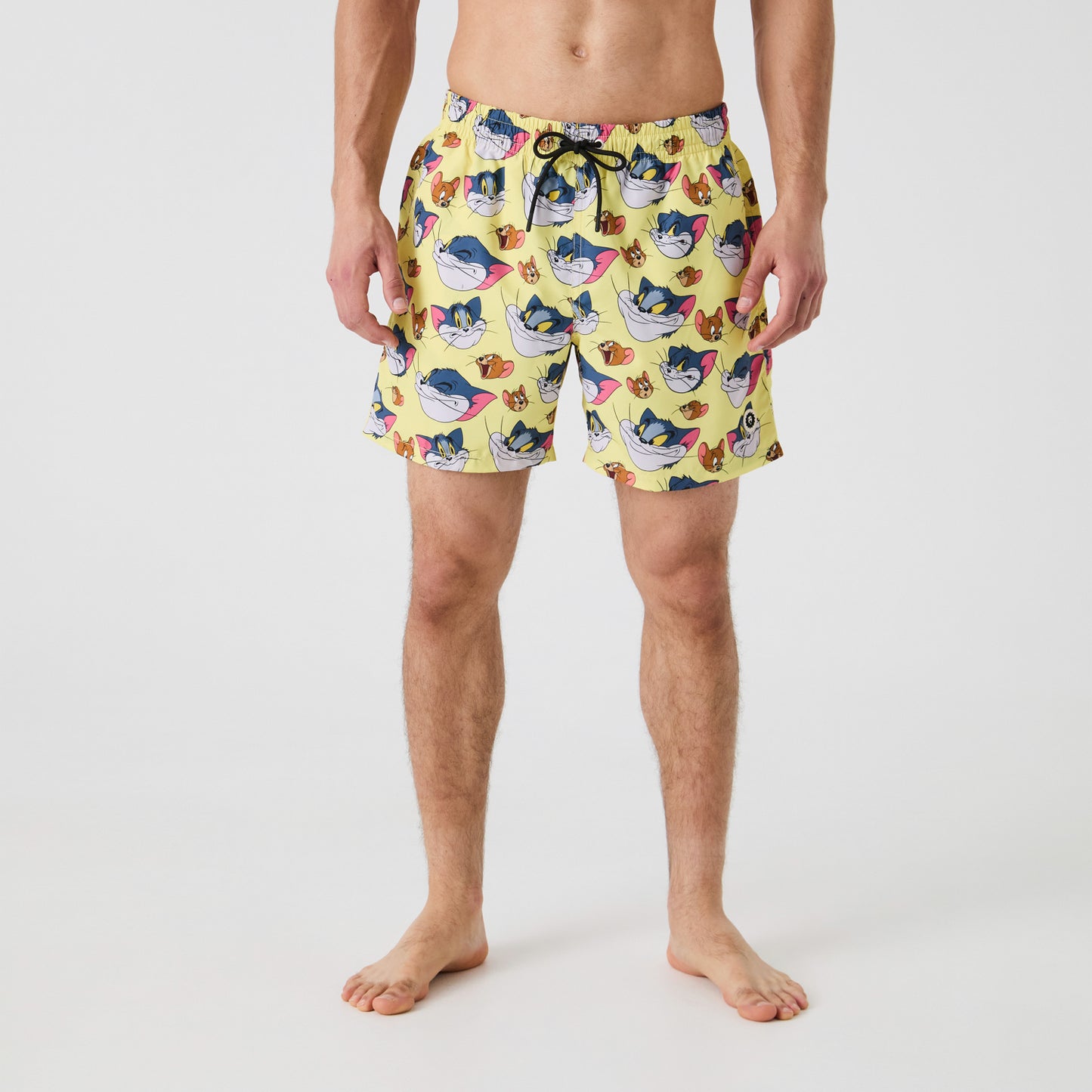 Tom and Jerry Vintage Swim Shorts - Yellow