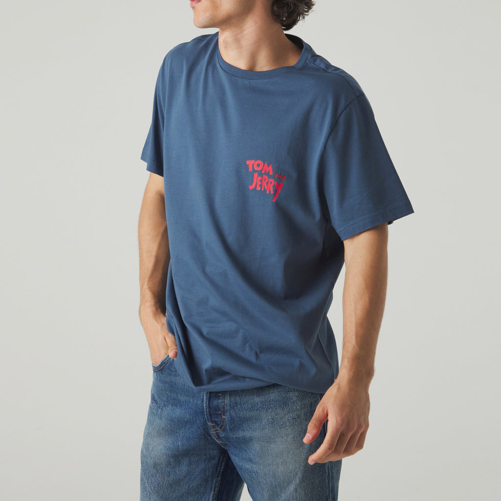 Tom and Jerry Cartoons Tee - Blue Navy