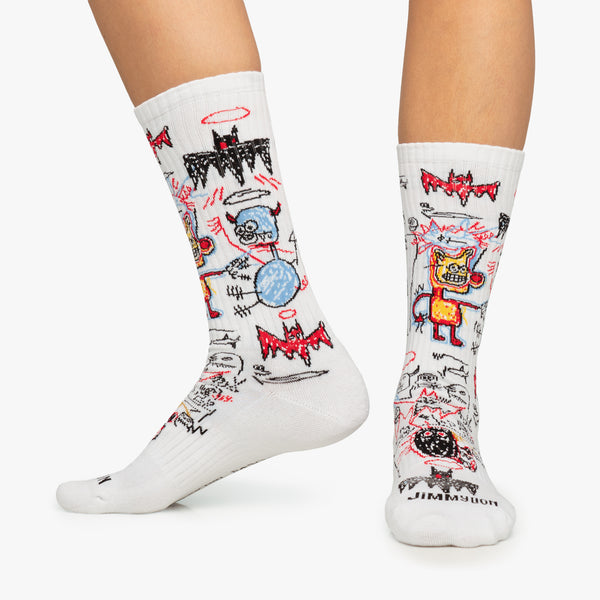 Athletic Basquiat Batman - White