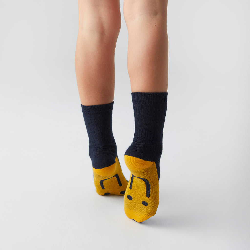Kids School Ribbed - Dark Blue (1)