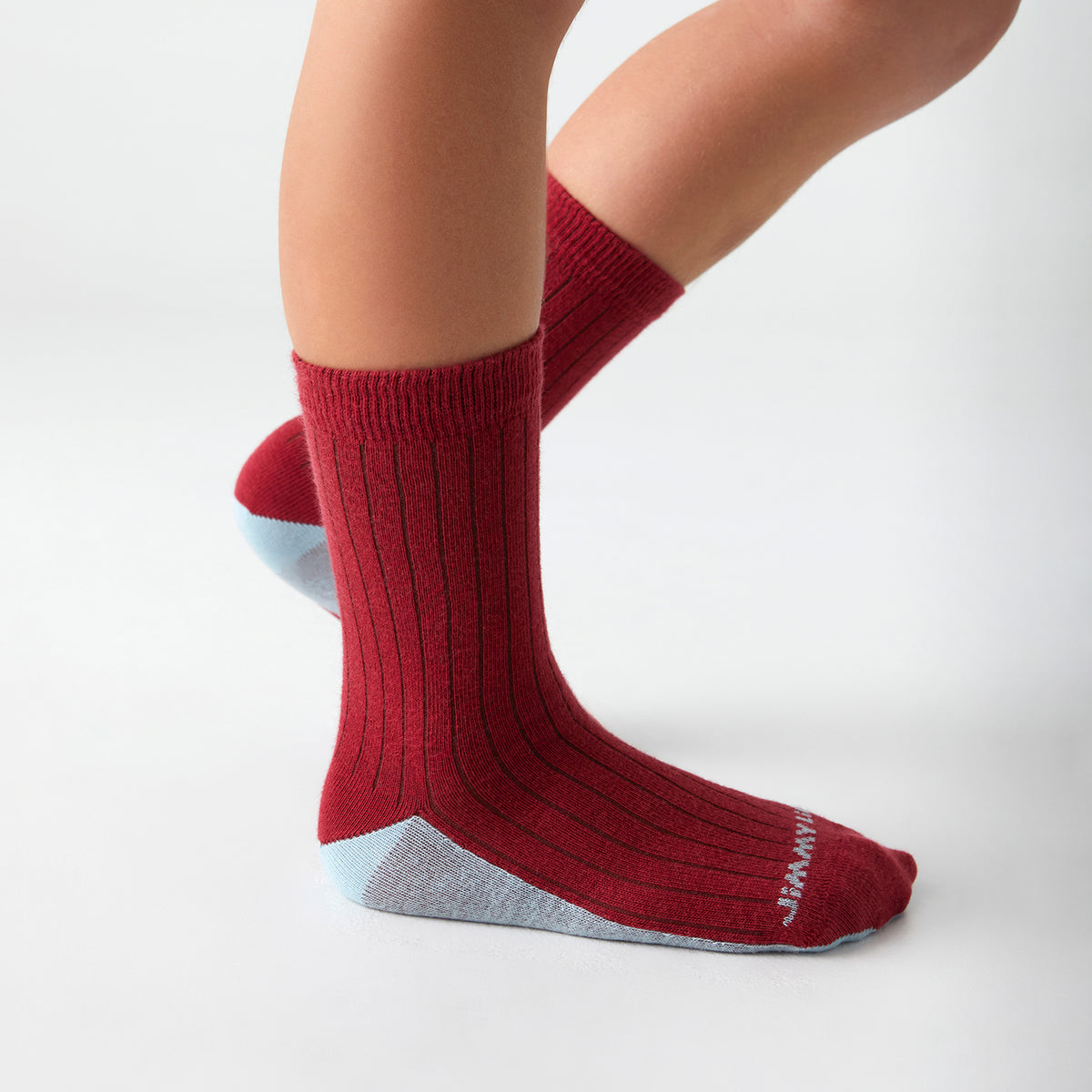 Kids School Ribbed - Red (2)